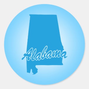 Staat Alabama Runder Aufkleber