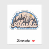 Staat Alaska Aufkleber (Blatt)
