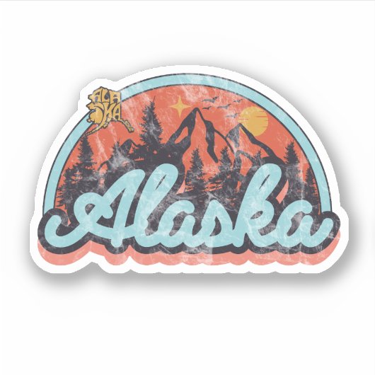 Staat Alaska Aufkleber (Vorderseite)
