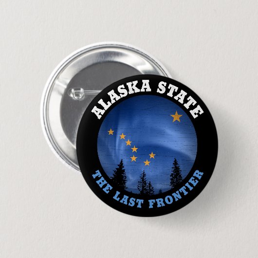 STAAT ALASKA FLAG BUTTON (Vorne & Hinten)