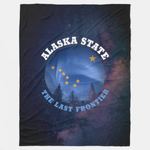 STAAT ALASKA FLAG FLEECEDECKE