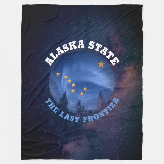 STAAT ALASKA FLAG FLEECEDECKE (Vorderseite)