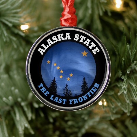 STAAT ALASKA FLAG ORNAMENT AUS METALL (Baum)