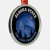 STAAT ALASKA FLAG ORNAMENT AUS METALL (Rechts)