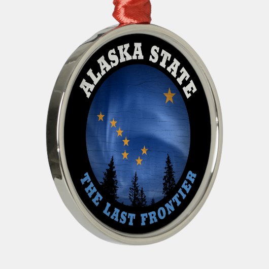 STAAT ALASKA FLAG ORNAMENT AUS METALL (Rechts)