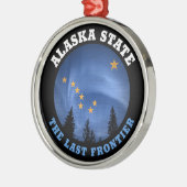 STAAT ALASKA FLAG ORNAMENT AUS METALL (Links)