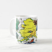 Staat Alaska Karte Postkarten Tasse (Vorderseite Links)