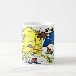 Staat Alaska Karte Postkarten Tasse