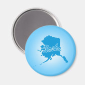 Staat Alaska Magnet (Vorderseite/Rückseite)