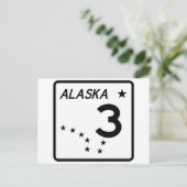 Staat Alaska Route 3 Postkarte (Stehend Vorderseite)