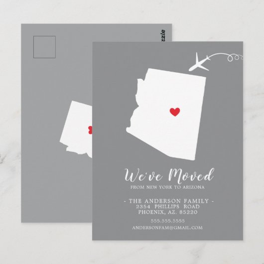 Staat Arizona Postkarte (Vorne/Hinten)