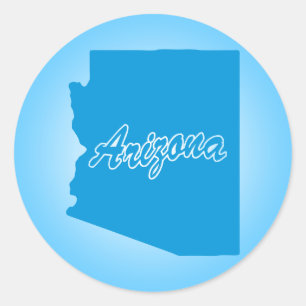Staat Arizona Runder Aufkleber