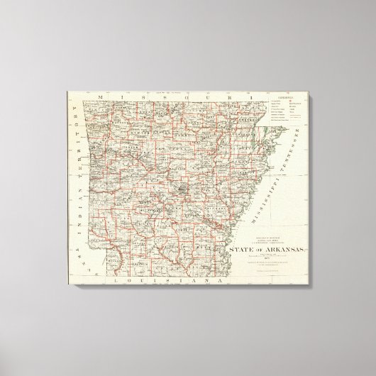 Staat Arkansas Leinwanddruck (Vorderseite)