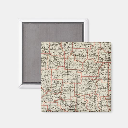 Staat Arkansas Magnet (Vorderseite/Rückseite)