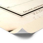 Staat Arkansas Map (1886) Poster (Ecke)