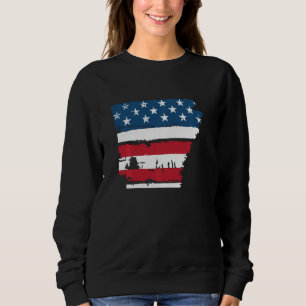 Staat Arkansas Patriotic USA Flag for Men Women Sweatshirt