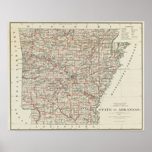 Staat Arkansas Poster (Vorne)