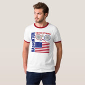 Staat-Badminton T-Shirt (Vorne ganz)