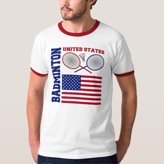 Staat-Badminton T-Shirt (Vorderseite)