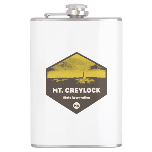 Staat Berg Greylock Massachusetts Flachmann (Vorderseite)