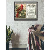 Staat Bird Collection, Kardinal, anpassbar Poster