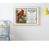 Staat Bird Collection, Kardinal, anpassbar Poster