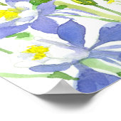 Staat Bird of Colorado Wilhelm Tell Wildblumen Poster (Ecke)