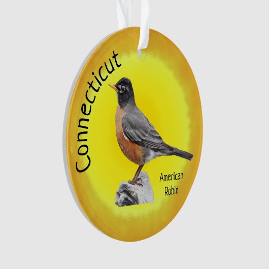 Staat Bird of Connecticut Ornament (Vorderseite)