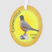 Staat Bird of Connecticut Ornament (Vorderseite)