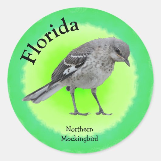 Staat Bird of Florida Runder Aufkleber (Vorderseite)