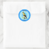 Staat Bird of Iowa Runder Aufkleber (Tasche)