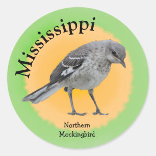 Staat Bird of Mississippi Runder Aufkleber