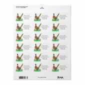 Staat Bird of South Dakota Pheasant Rücksendeadres Adressaufkleber (Vorne)