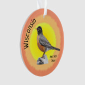 Staat Bird of Wisconsin Ornament (Vorderseite)