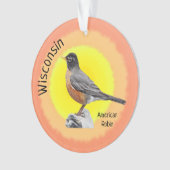 Staat Bird of Wisconsin Ornament (Vorderseite)