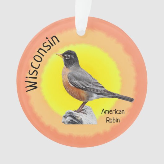 Staat Bird of Wisconsin Ornament (Vorderseite)