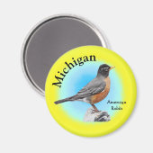 Staat Bird von Michigan Magnet (Vorderseite/Rückseite)