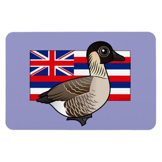Staat Birdorable aus Hawaii: Nene Magnet (Horizontal)