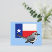 Staat Birdorable aus Texas: Nordmockingvogel Postkarte (Stehend Vorderseite)