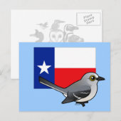 Staat Birdorable aus Texas: Nordmockingvogel Postkarte (Vorne/Hinten)
