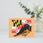 Staat Birdorable von Maryland: Baltimore Oriole Postkarte (Stehend Vorderseite)