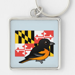 Staat Birdorable von Maryland: Baltimore Oriole Schlüsselanhänger