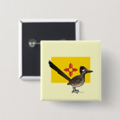 Staat Birdorable von New-Mexiko: Roadrunner Button (Vorne & Hinten)