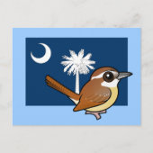 Staat Birdorable von South Carolina: Carolina Wren Postkarte (Vorderseite)