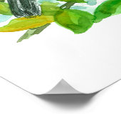 Staat Blume Florida Orange Blossom Mockingbird Poster (Ecke)