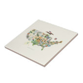 Staat-Blumen-Karte - unser nationaler Blumenstrauß Fliese (Seite)