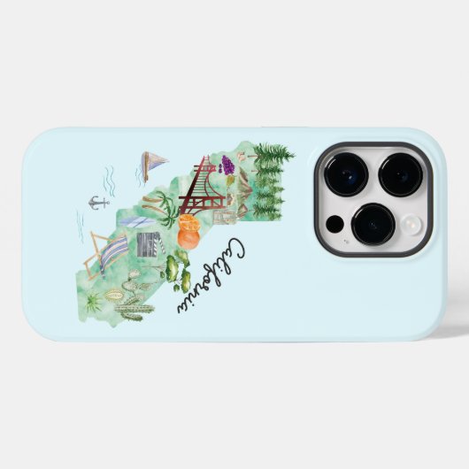 Staat California Case-Mate iPhone Hülle (Rückseite (Horizontal))