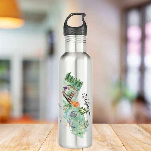 Staat California Edelstahlflasche