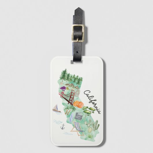 Staat California Gepäckanhänger (Vorderseite Vertikal)