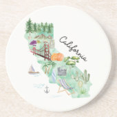 Staat California Getränkeuntersetzer (Vorne)